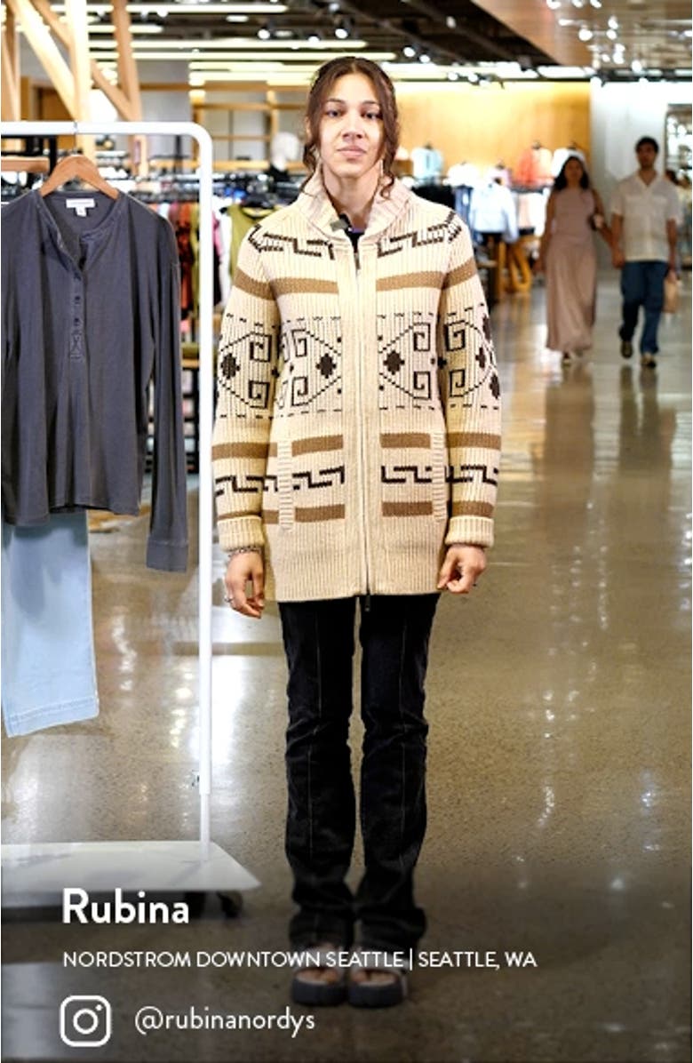 Westerly Front Zip Long Wool Cardigan, sales video thumbnail