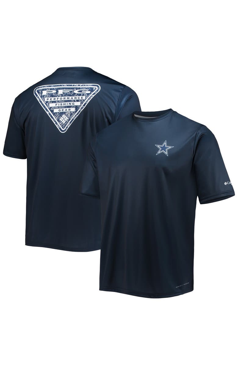 Columbia Men's Columbia Navy Dallas Cowboys Terminal Tackle Omni-Shade T-Shirt, Main, color, 