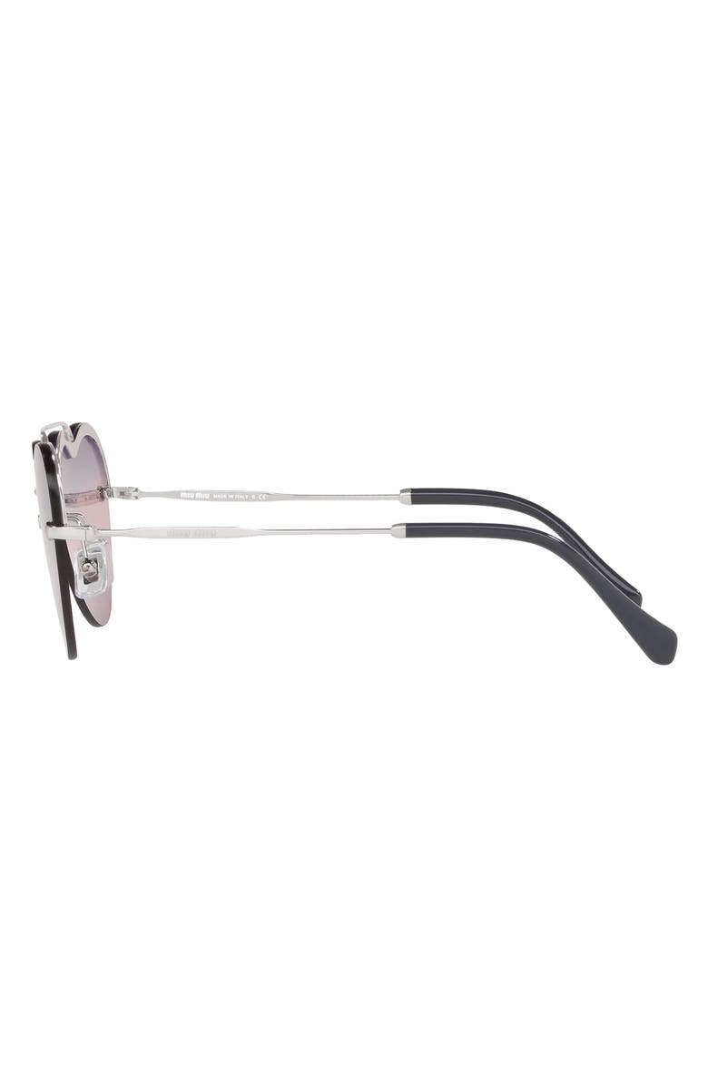 Miu Miu 58mm Heart Sunglasses, Alternate, color, Tri-Gradient Pink/ Blue/ Grey
