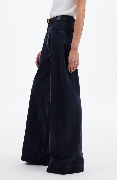 MADEWELL MADEWELL HIGH WAIST SUPERWIDE LEG VELVET PANTS