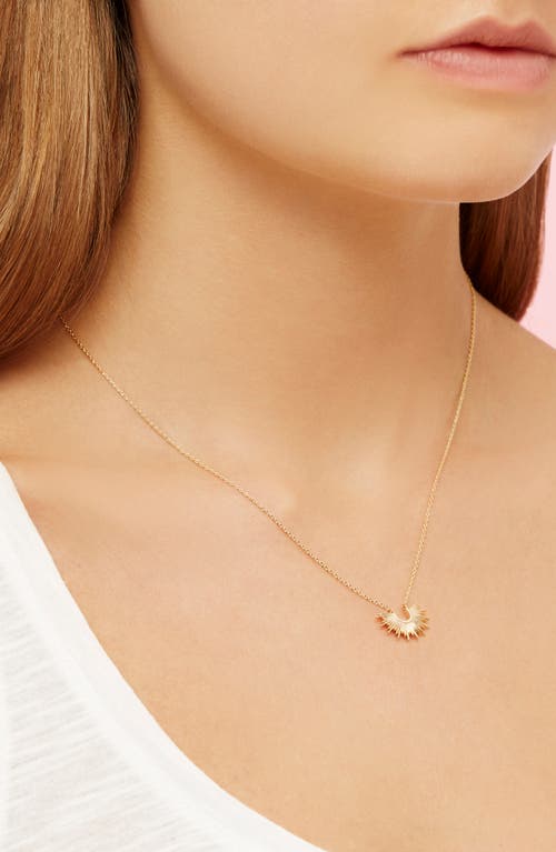 Estella Bartlett Half Sunburst Pendant Necklace In Gold