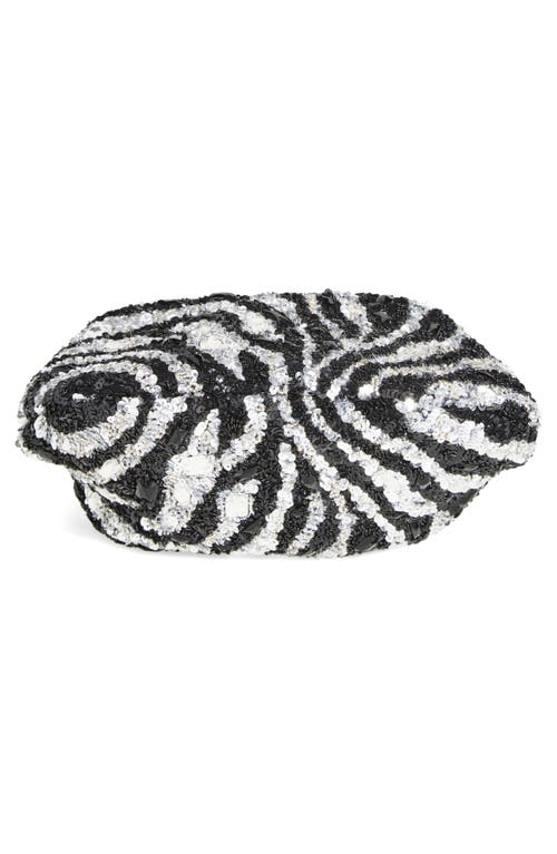 L'alingi Zebra Stripe Hobo Bag In Black