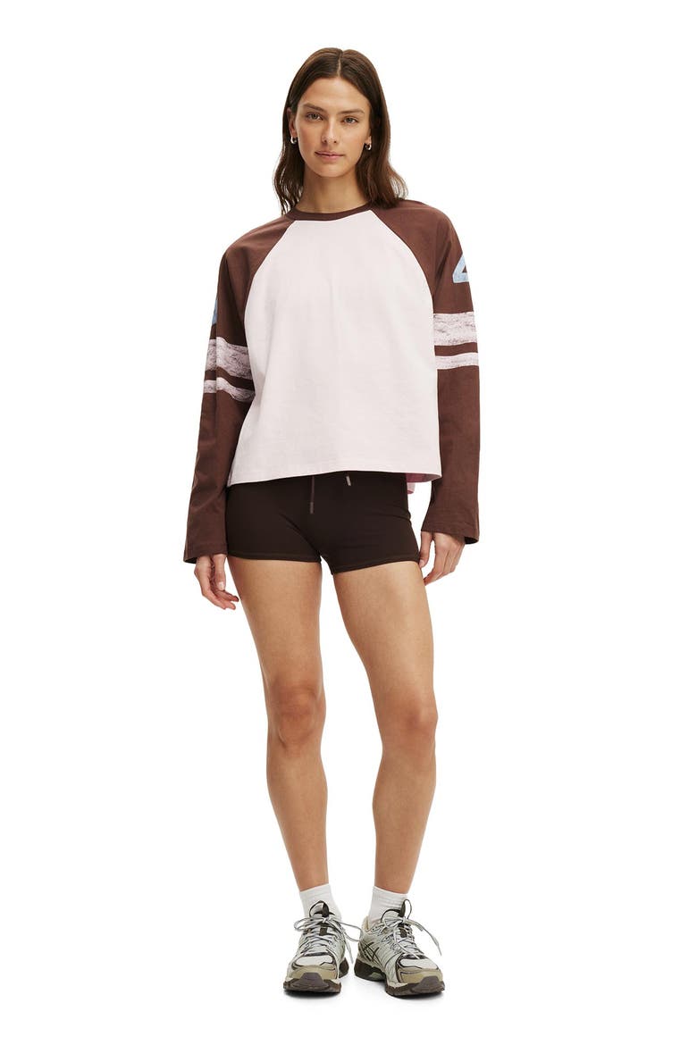 Women's Active Graphic Raglan Tee, Alternate, color, Cherry Dream Hoops
