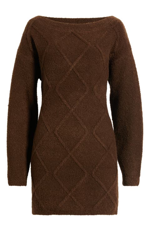 Diamond Cable Sweater Dress