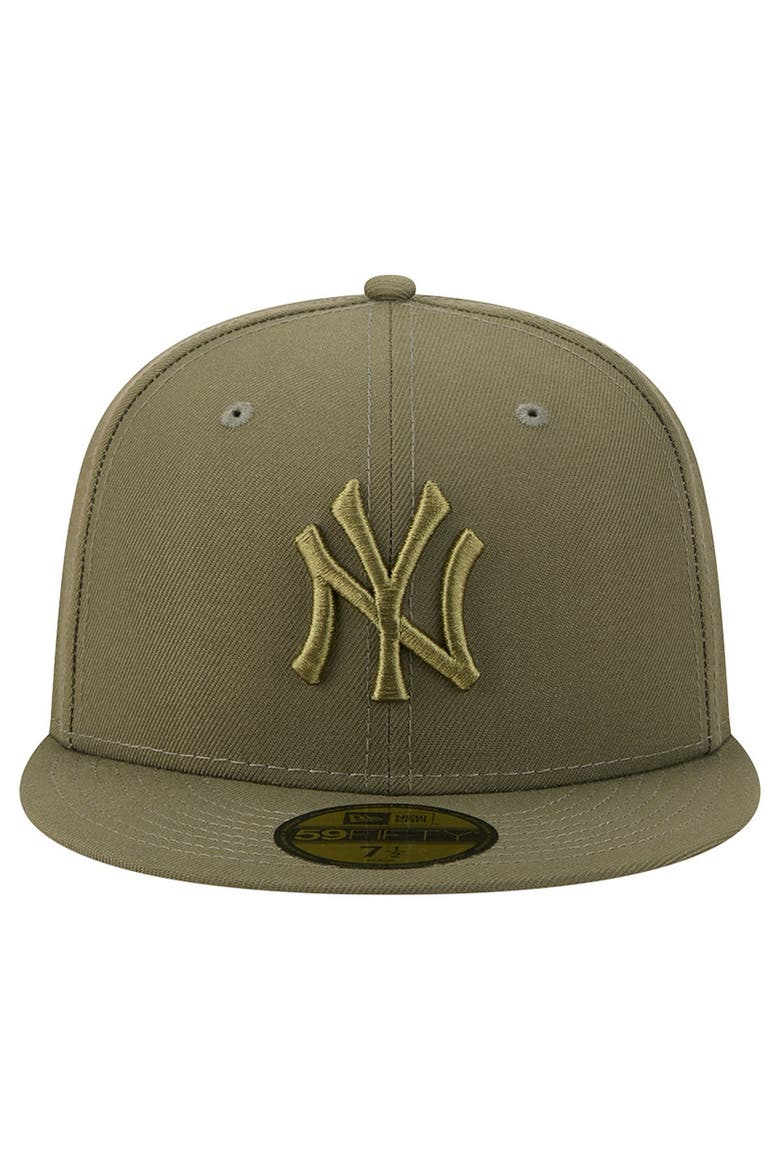 Men's New Era Olive New York Yankees Color Pack 59FIFTY Fitted Hat, Alternate, color, Olive