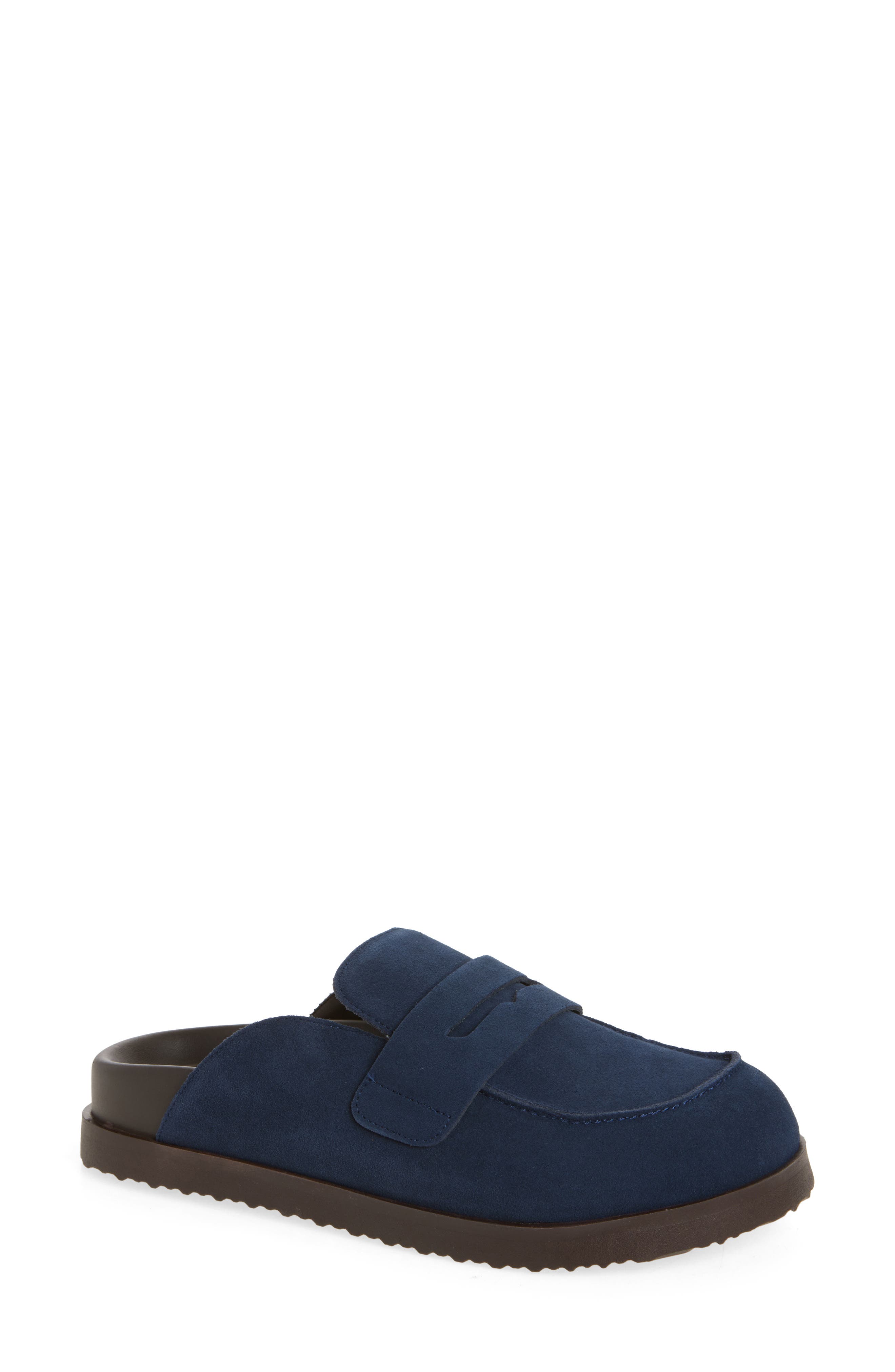 Steve Madden Toryn Loafer Mule, Main, color, Navy Suede
