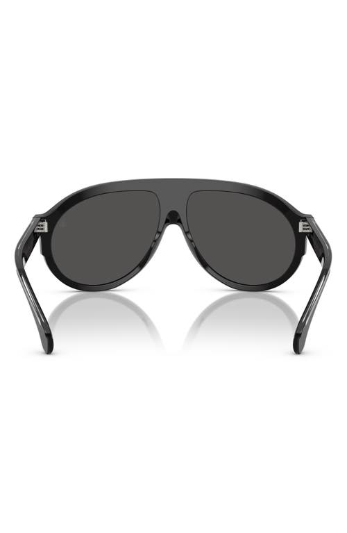 Moncler Men's Me6001 Aviator Sunglasses In Shiny Black