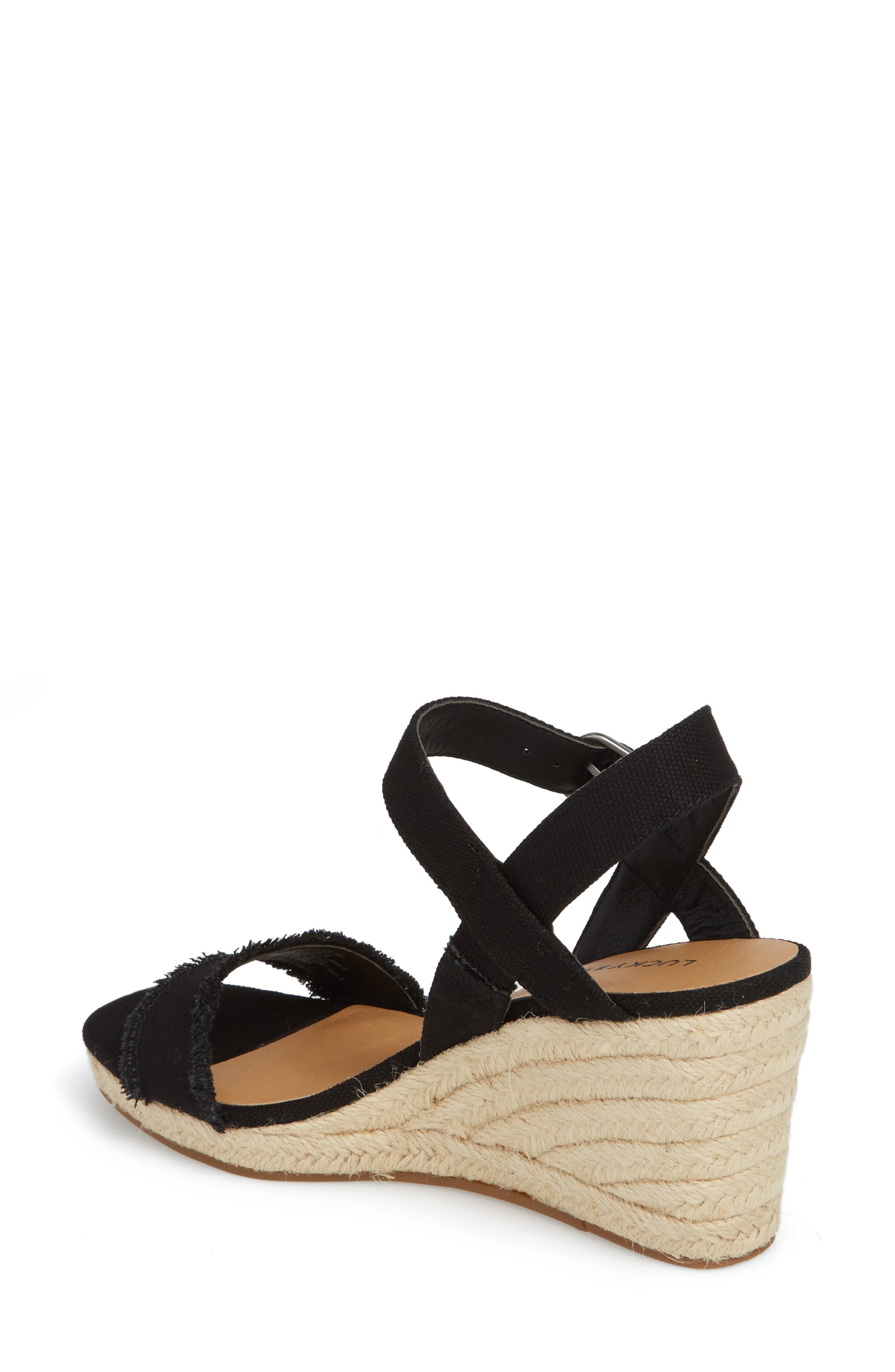 Lucky Brand Marceline Squared Toe Wedge Sandal, Alternate, color, 