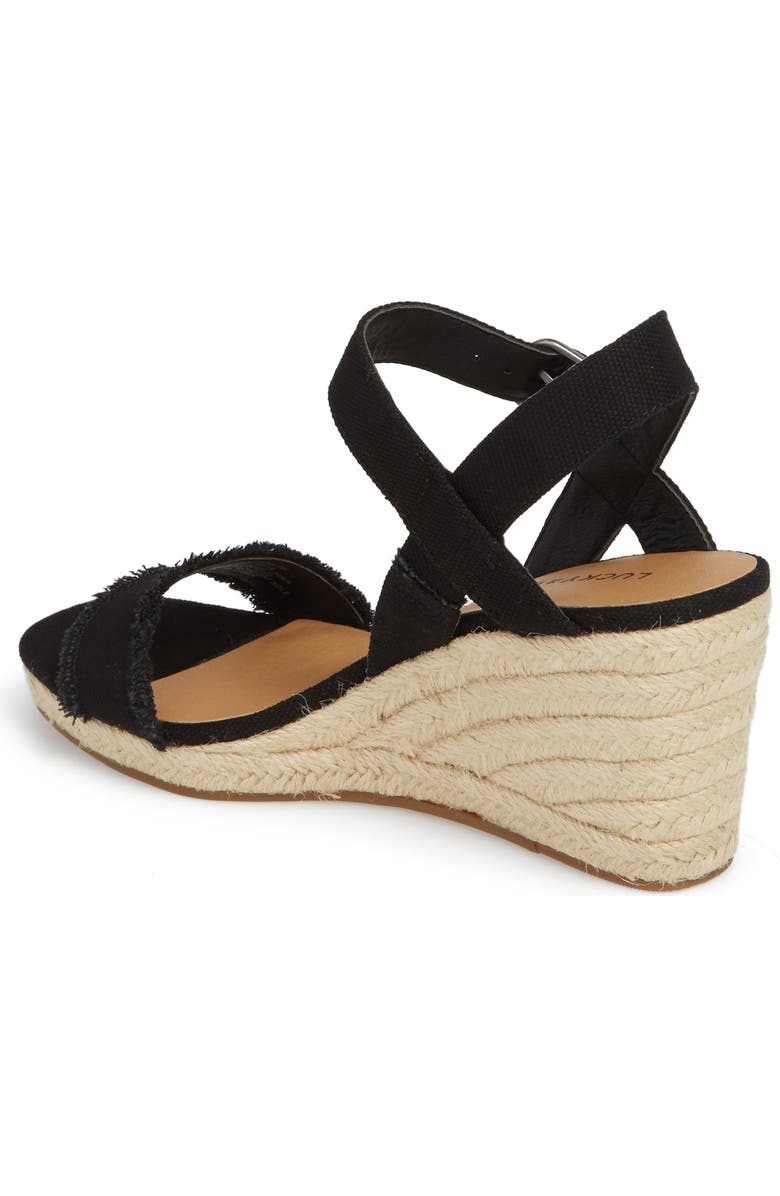 Lucky Brand Marceline Squared Toe Wedge Sandal, Alternate, color,