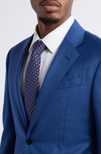 Emporio Armani G Line Solid Blue Wool Suit | Nordstrom