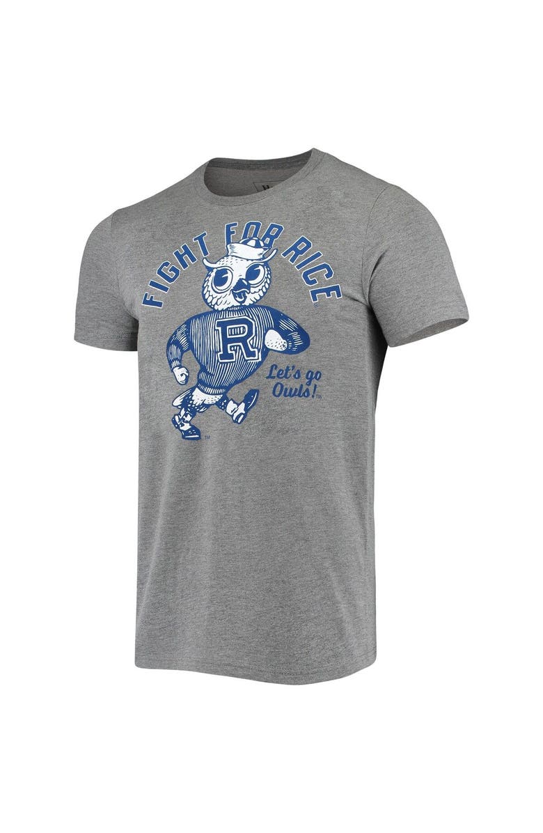 HOMEFIELD Men's Homefield Heather Gray Rice Owls Vintage Fight For Rice T-Shirt, Alternate, color, 