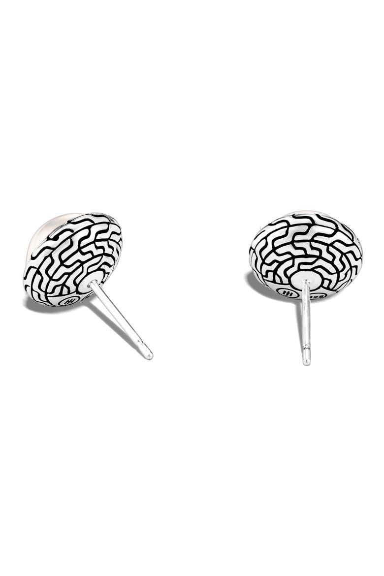 Classic Chain Mabé Pearl Stud Earrings, Alternate, color, WHITE
