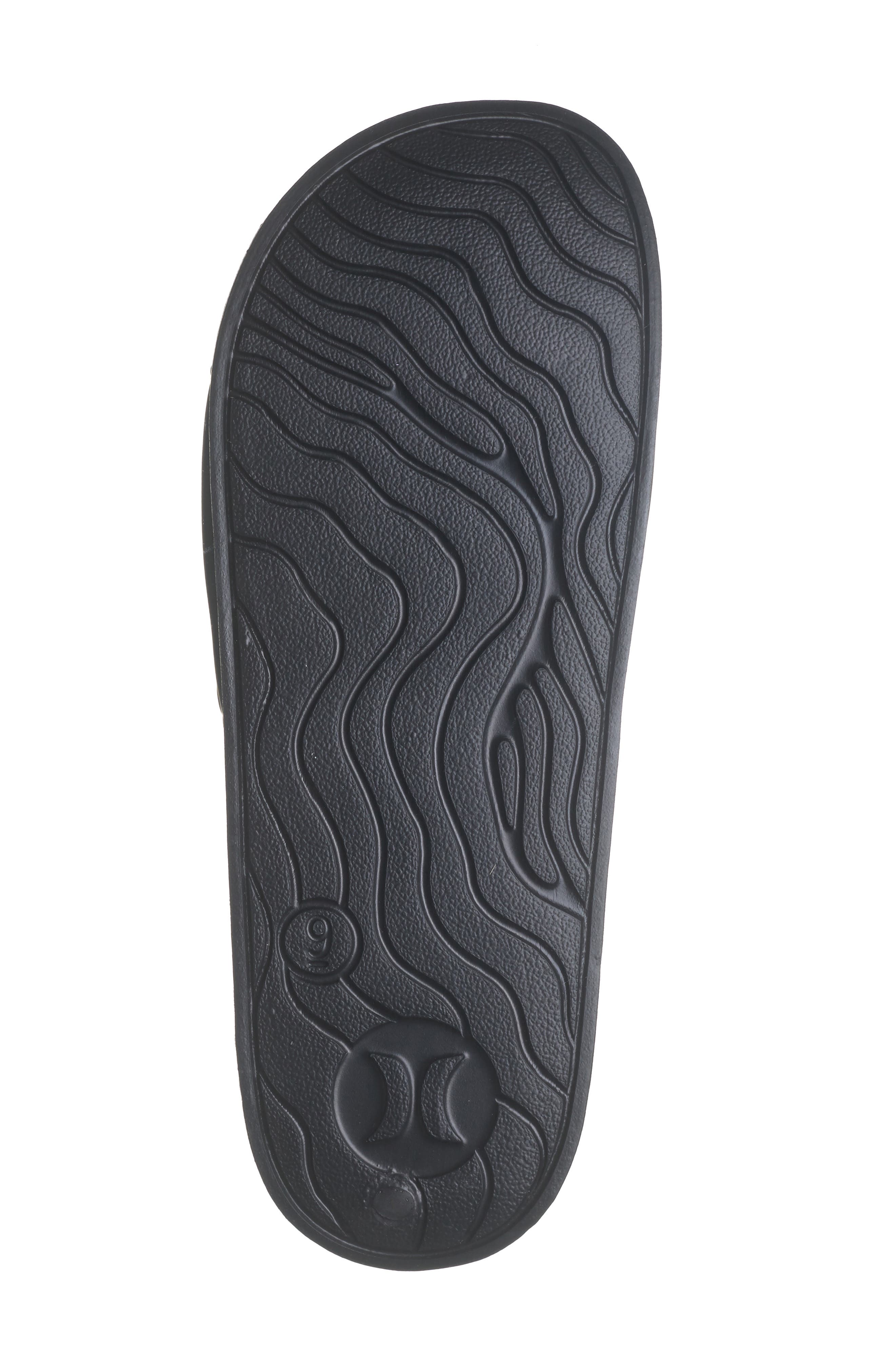 Hurley Wordmark Slide Sandal, Alternate, color, Black / White