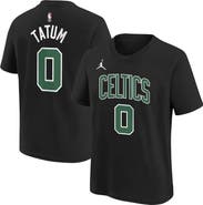 Jordan Brand Youth Jordan Brand Jayson Tatum Black Boston Celtics Statement Edition Name & Number Player T-Shirt