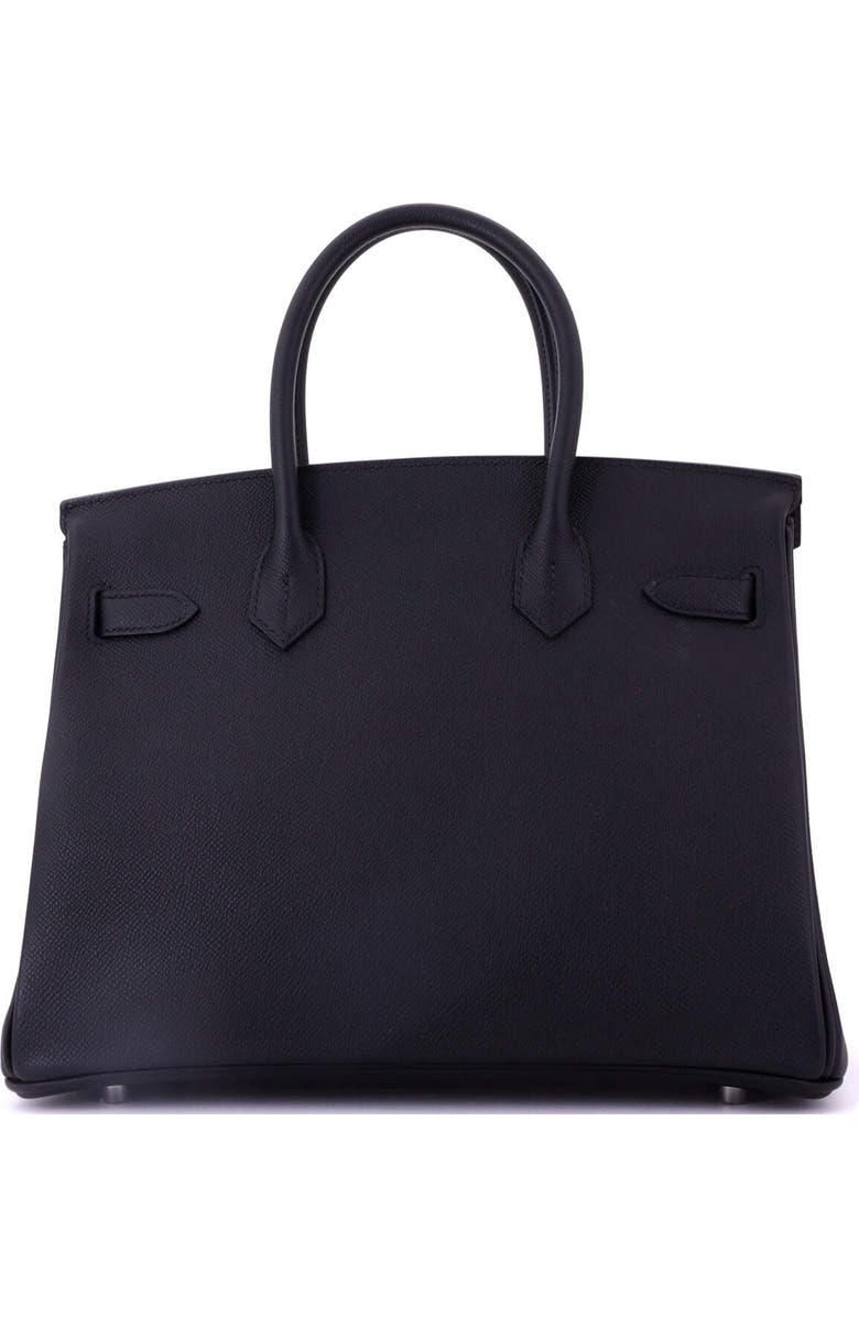 Pre-Owned Hermes Birkin Handbag Black Epsom with Palladium Hardware 30, Alternate, color, Noir
