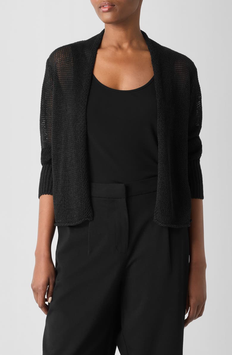 Eileen Fisher Organic Linen & Organic Cotton Cardigan, Main, color, 