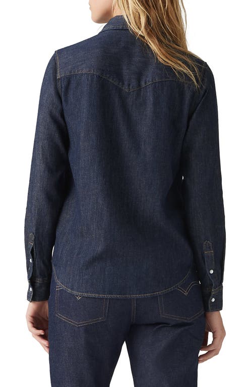Levi's Iconic Western Denim Snap-up Shirt In Blue