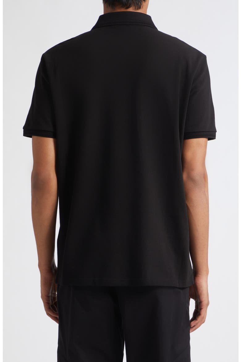 Cotton Polo, Alternate, color, BLACK