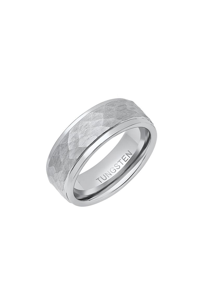 Tungsten Prism Band Ring, Alternate, color, SILVER