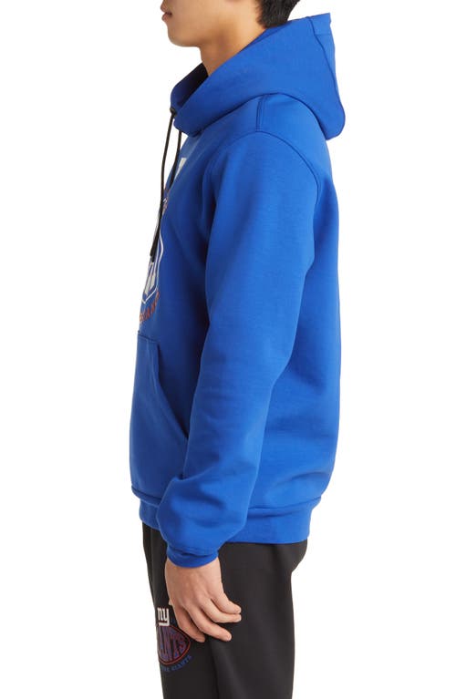 Shop Hugo Boss Boss X Nfl Touchback Graphic Hoodie In New York Giants Dark Blue