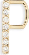 LANA 14K Gold Diamond Initial Single Stud Earring
