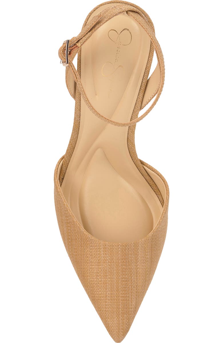 Jessica Simpson Ocanna Ankle Strap Pointed Toe Pump, Alternate, color, Natural