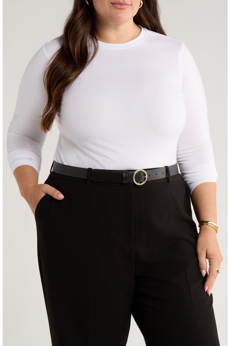 Long Sleeve T-Shirt, Main, color, WHITE