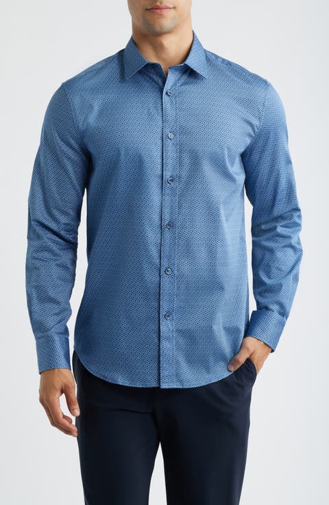 Julian Shaped Fit Cotton Button-Up Shirt