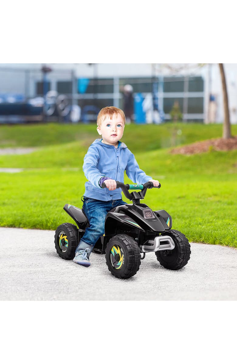 Aosom Kids Electric ATV, 6V, 4-Wheel, Forward/Reverse, Alternate, color, Black