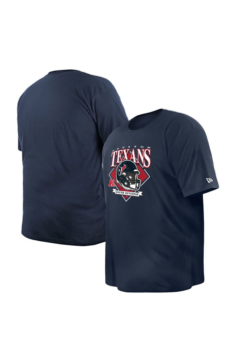 New Era Men's New Era Navy Houston Texans Big & Tall Helmet T-Shirt, Main, color, Navy
