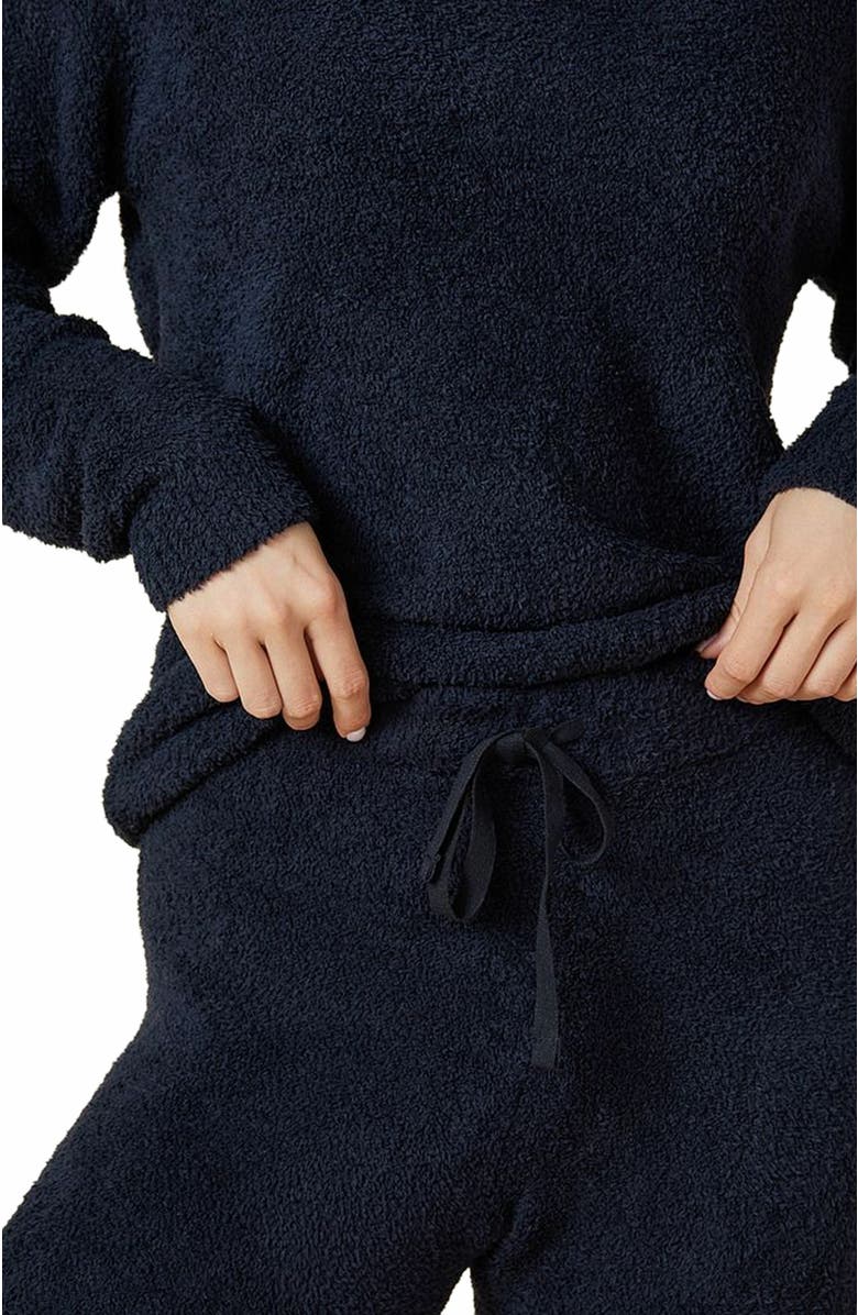 Softies Solid Marshmallow V-Neck Lounge Set, Alternate, color, Black