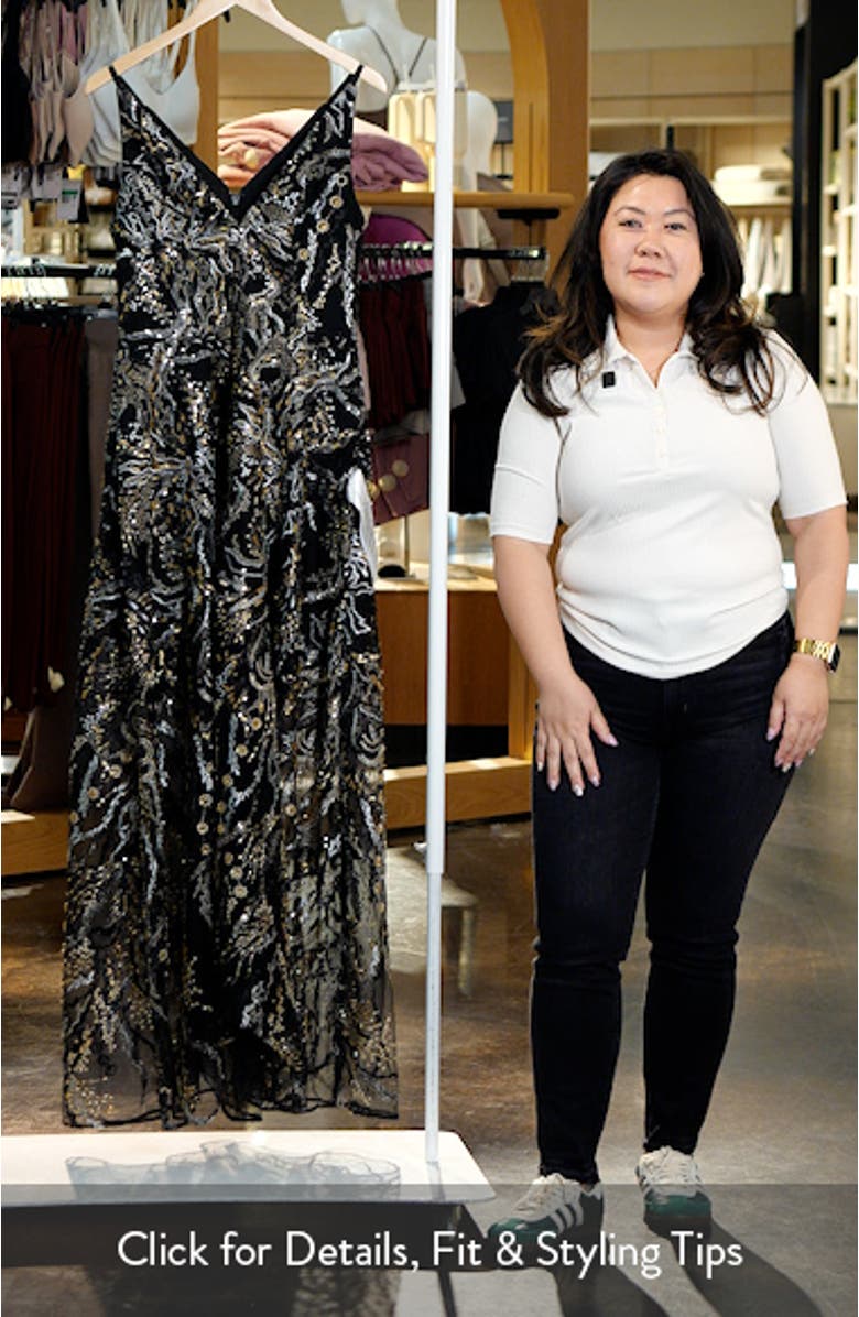 Ariyah Floral Sequin A-Line Gown, sales video thumbnail