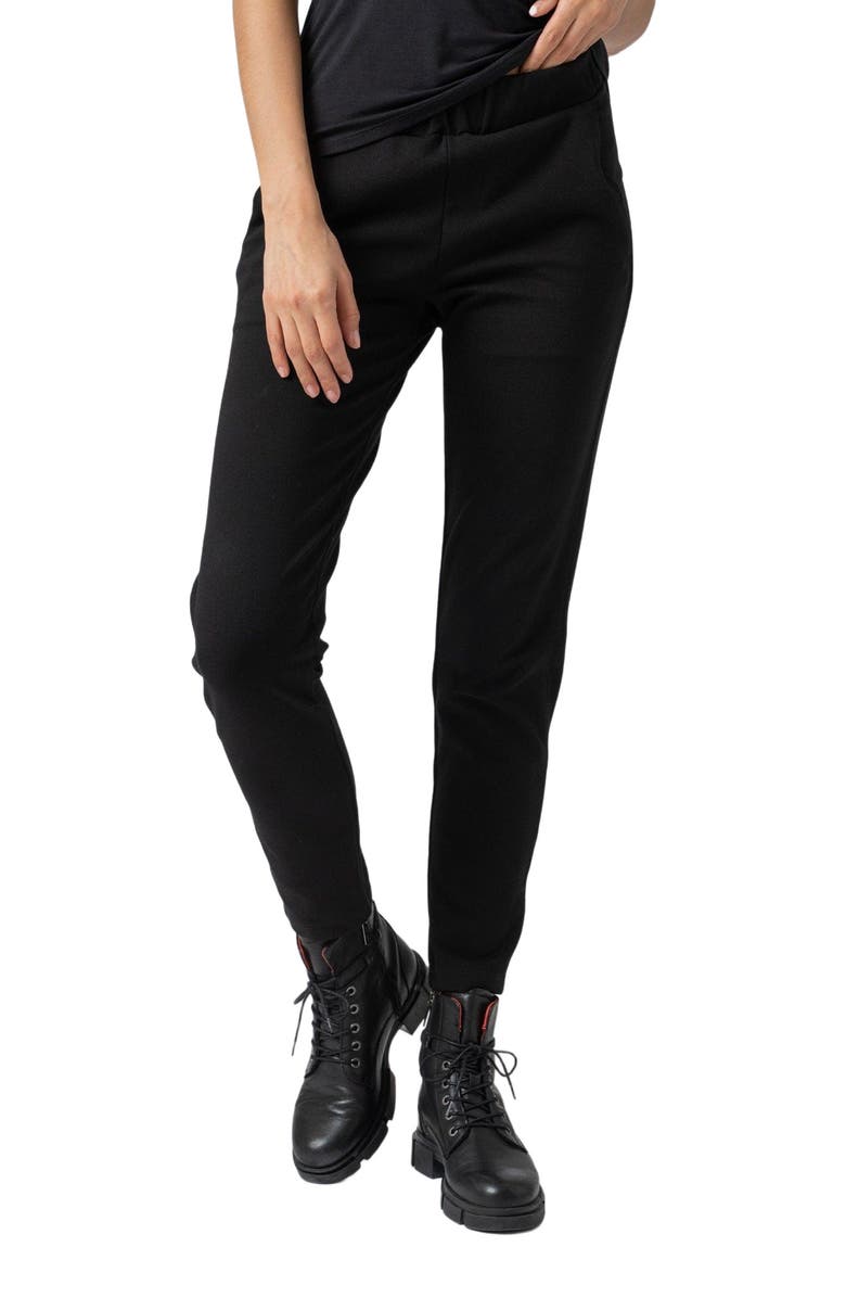 Saint + Sofia Finsbury Pant, Alternate, color, Black