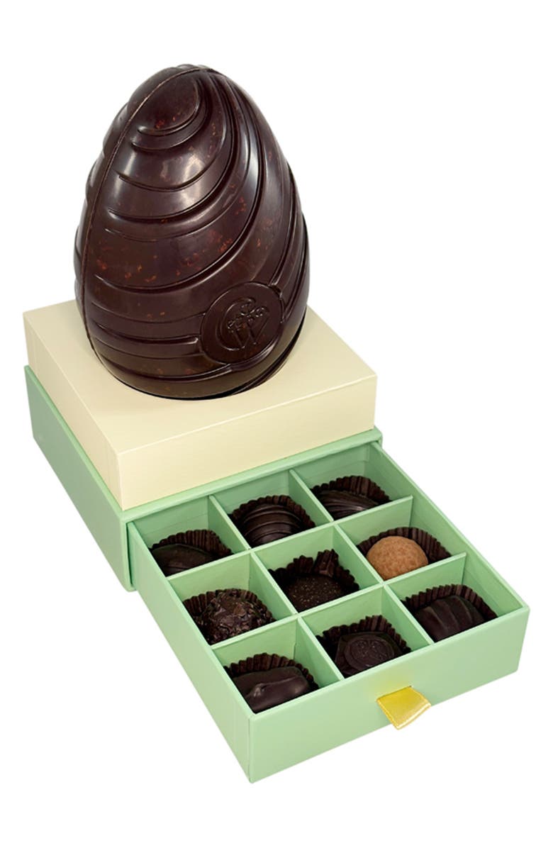 Charbonnel et Walker Dark Chocolate Egg & Dark Chocolate Truffle Collection, Alternate, color, 