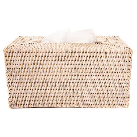 Artifacts Rattan Rectangular Tissue Box Cover