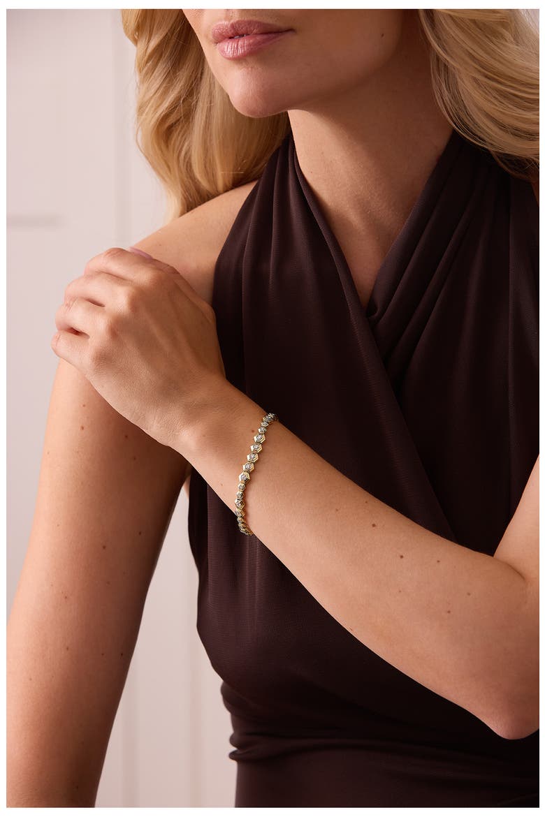 Honeycomb Diamond Bracelet, Alternate, color, YELLOW