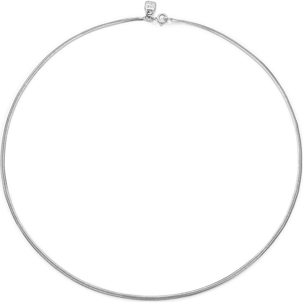 Unode50 Sterling Silver Flat Chain In Silver