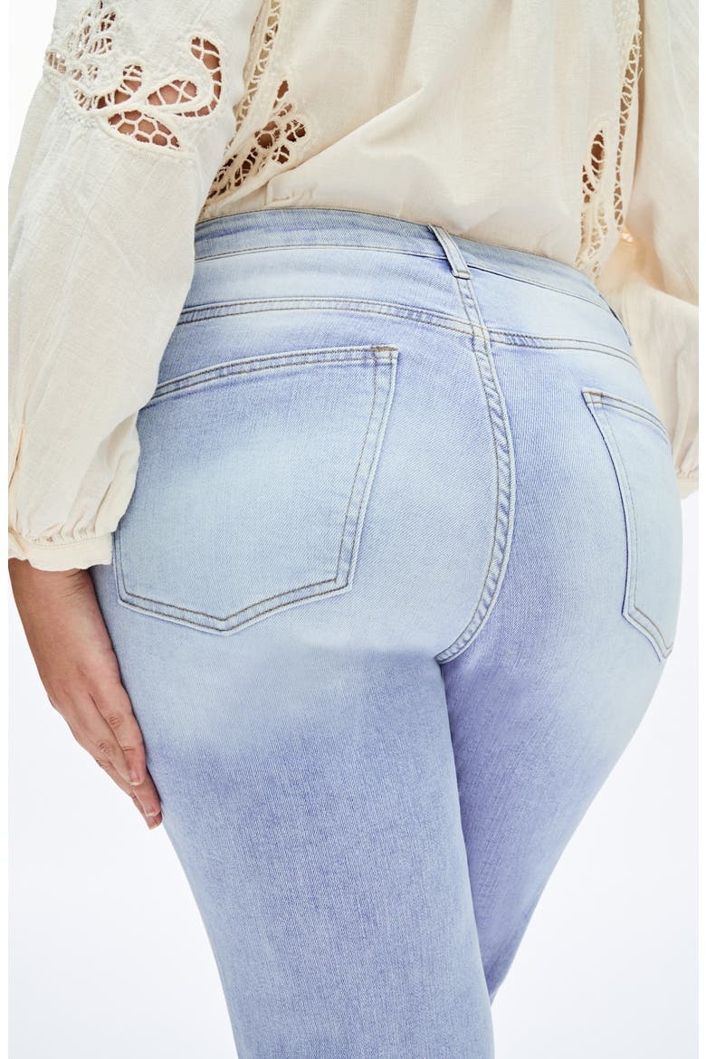 High Waist Straight Leg Jeans, Alternate, color, SKY BLUE