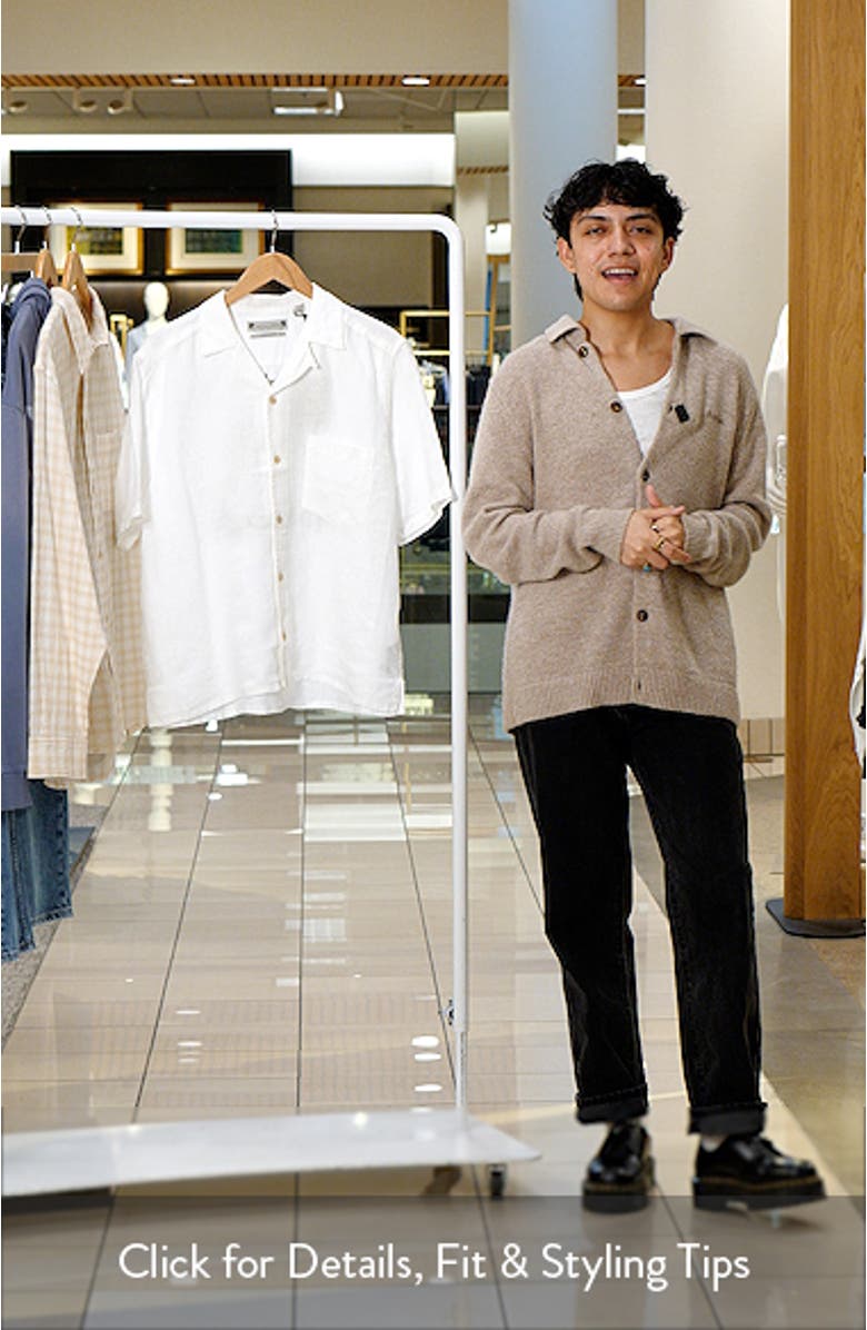 Tri Embroidered Linen Camp Shirt, sales video thumbnail