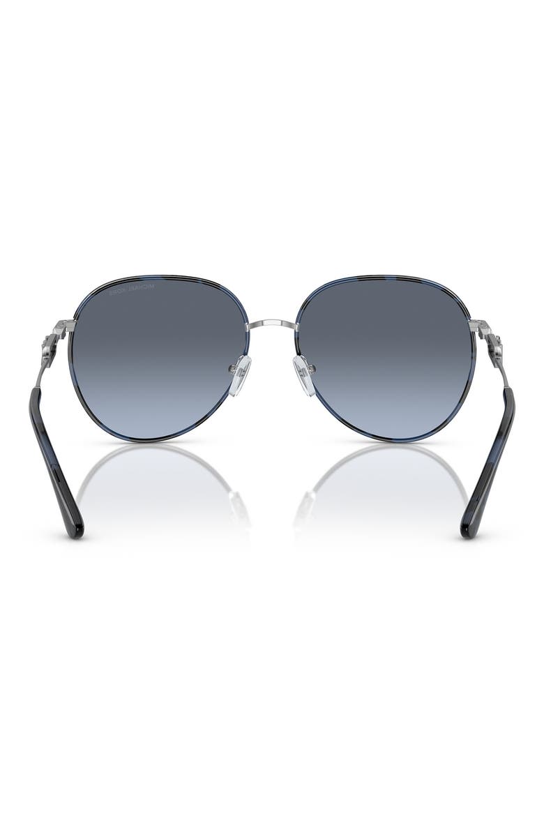 Empire 58mm Gradient Aviator Sunglasses, Alternate, color, SILVER