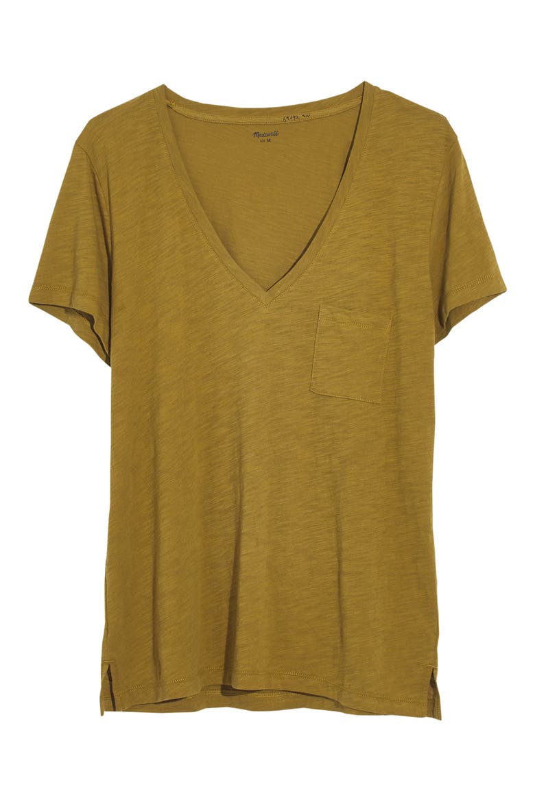 Whisper Cotton V-Neck Pocket Tee, Alternate, color, SAVANNAH MOSS