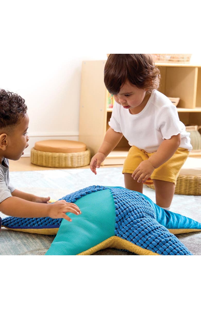 Kaplan Early Learning Company Plush Sea Star Pillow, Alternate, color, Blue