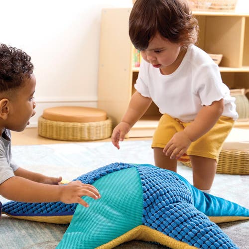 Kaplan Early Learning Company Plush Sea Star Pillow In Blue