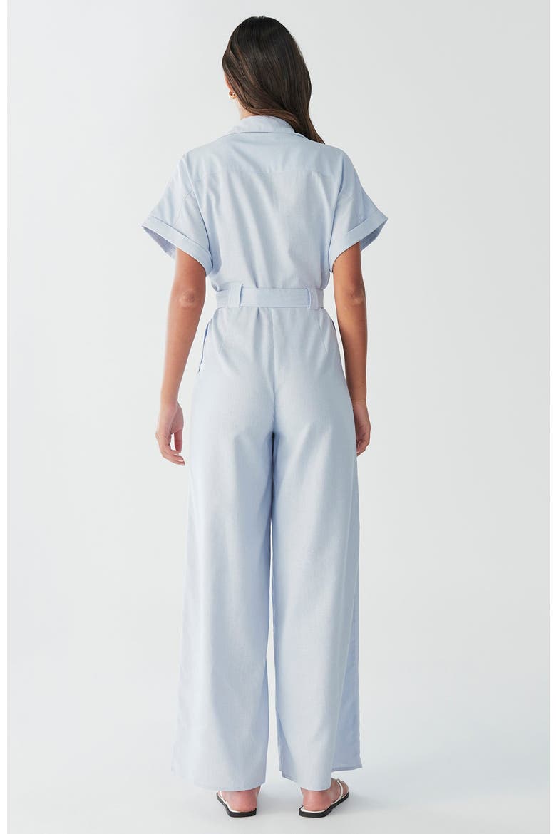 Ara Linen Jumpsuit, Alternate, color, Sky Blue