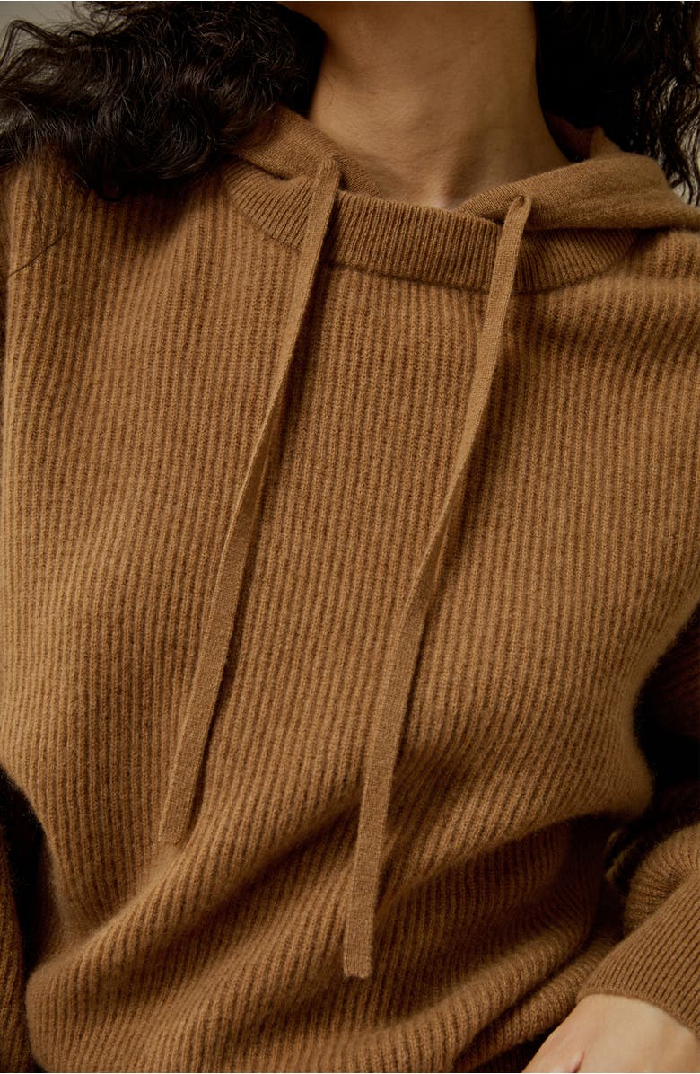 Lilysilk Eshe 2-in-1 Cashmere Detachable Hoodie, Alternate, color, Toffee