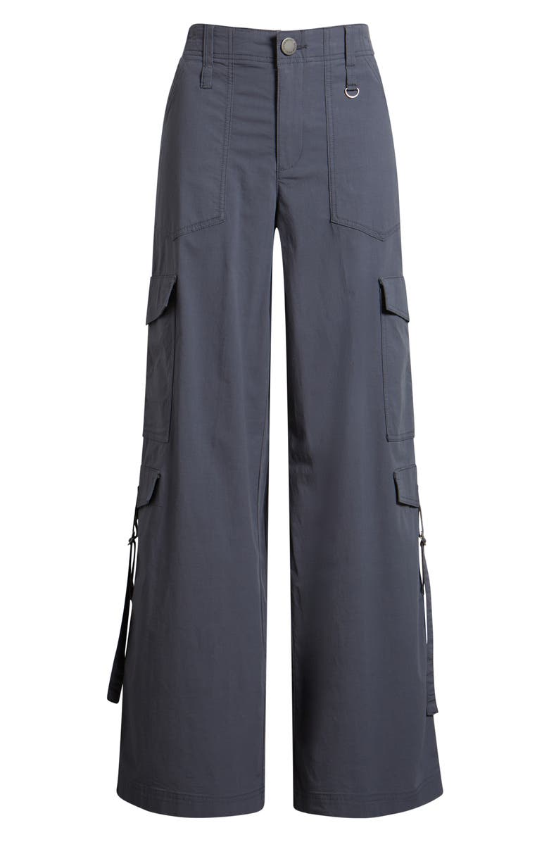 Wit & Wisdom High Waist Cotton Blend Cargo Pants, Alternate, color, Shadow