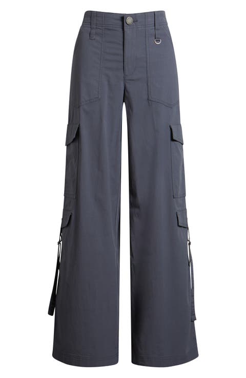 'Ab'Solution High Waist Cotton Blend Cargo Pants (Regular & Petite)