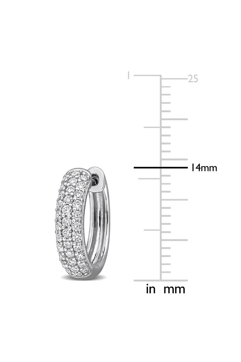 Moissanite Hoop Earrings, Alternate, color, WHITE