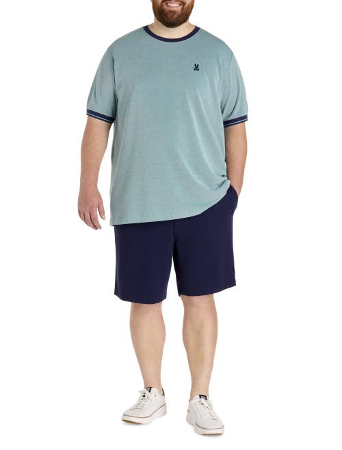 Psycho Bunny Big & Tall Quinton Textured T-shirt In Green