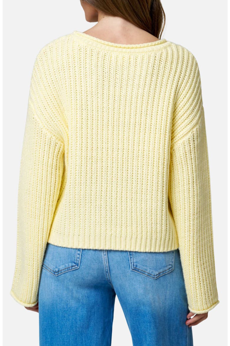 Roll Up Long Sleeve Sweater, Alternate, color, YELLOW